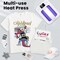 Heat Press Machine For T Shirts, 7" × 5" Portable Mini Heat Press Fast Even Heat, Easy Press T Shirt Printer Machine for HTV Vinyl and Heat Transfer Sublimation for Tote Bags, Hat,DIY Projects(Violet)